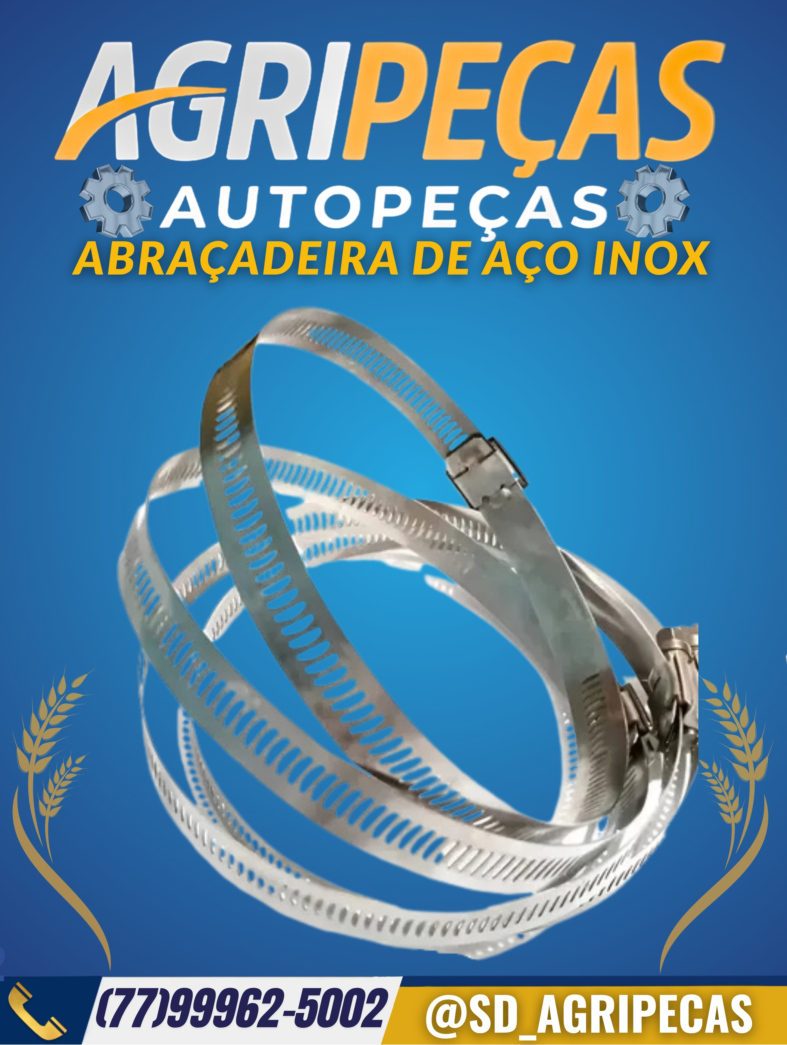 ABRAÇADEIRA DE AÇO INOX